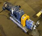 Used- Waukesha Rotary Positive Displacement Pump, Model 030U2, 316 Stainless Steel. Approximately 36 gallons per minute at 2...