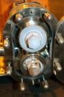 Used Waukesha Rotary Positive Displacement Pump, Model 030U2, 316 Stainless Steel. Approximately 36 gallons per minute at 250 psi maximum pressure at 600 rpm capacity, 0.060 gallon displacement per r...