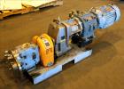 Used Waukesha Rotary Positive Displacement Pump, Model 030U2, 316 Stainless Steel. Approximately 36 gallons per minute at 250 psi maximum pressure at 600 rpm capacity, 0.060 gallon displacement per r...