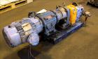 Used Waukesha Rotary Positive Displacement Pump, Model 030U2, 316 Stainless Steel. Approximately 36 gallons per minute at 250 psi maximum pressure at 600 rpm capacity, 0.060 gallon displacement per r...