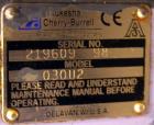 Used Waukesha Rotary Positive Displacement Pump, Model 030U2, 316 Stainless Steel. Approximately 36 gallons per minute at 250 psi maximum pressure at 600 rpm capacity, 0.060 gallon displacement per r...
