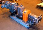 Used Waukesha Rotary Positive Displacement Pump, Model 030U2, 316 Stainless Steel. Approximately 36 gallons per minute at 250 psi maximum pressure at 600 rpm capacity, 0.060 gallon displacement per r...