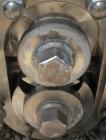 Used Waukesha Rotary Positive Displacement Pump, Model 030US-AP, 316 Stainless Steel. Approximately 36 gallons per minute at 100 psi at 600 rpm capacity, .06 gallon displacement per revolution. 1-1/2...