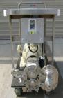 Used Waukesha Cherry Burrell positive displacement pump, model 030, 316 stainless steel. Approximate capacity 36 gallons per minute at 600 rpm. 1 1/2