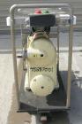 Used Waukesha Cherry Burrell positive displacement pump, model 030, 316 stainless steel. Approximate capacity 36 gallons per minute at 600 rpm. 1 1/2