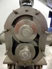 Used Waukesha Rotary Positive Displacement Pump, Model 30, 316 Stainless Steel. Approximately 36 gallons per minute at 100 psi at 600 rpm capacity, (.06) gallon displacement per revolution. 1-1/2