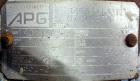 Used Waukesha Rectangular Flange Universal Rotary Positive Displacement Pump, Model 034, 316 Stainless Steel. Approximately 24 gallons per minute at 200 psi at 400 rpm, 0.060 gallon displacement per ...