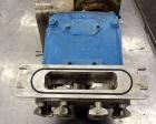 Used Waukesha Rectangular Flange Universal Rotary Positive Displacement Pump, Model 034, 316 Stainless Steel. Approximately 24 gallons per minute at 200 psi at 400 rpm, 0.060 gallon displacement per ...