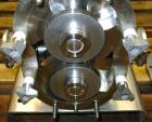 Used Waukesha Universal Rotary Positive Displacement Pump, Model 060, 316 Stainless Steel. Approximately 90 gallons per minute at 200 psi at 600 rpm. 0.153 gallons displacement per revolution. 2-1/2