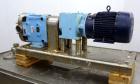 Used Waukesha Universal Rotary Positive Displacement Pump, Model 060, 316 Stainless Steel. Approximately 90 gallons per minute at 200 psi at 600 rpm. (0.153) gallons displacement per revolution. 2-1/...