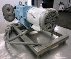 Used Waukesha Positive Displacement Pump, Model 060, 316 Stainless Steel. Rated approximately 90 gallons per minute at 200 psi at 600 rpm, 0.153 gallons displacement per revolution, (2) stainless ste...