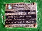 Used Stainless Steel Waukesha Rotary Positive Displacement Pump, Model 060