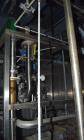 Used Waukesha Positive Displacement Pump, Model 130/U2, 316 Stainless Steel. Approximate displacement 0.254 gallons per revolution, nominal capacity to 150 gallons per minute. Driven by a 5hp, 3/60/2...