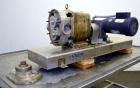 Used Waukesha Universal Rotary Positive Displacement Pump, Model 130, 316 Stainless Steel. Approximately 130 gallons per minute at 100 psi at 600 rpm capacity, 0.254 gallon displacement per revolutio...