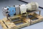 Used Waukesha Universal Rotary Positive Displacement Pump, Model 130, 316 Stainless Steel. Approximately 130 gallons per minute at 100 psi at 600 rpm capacity, (0.254) gallon displacement per revolut...