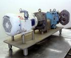Used Waukesha Universal Rotary Positive Displacement Pump, Model 130, 316 Stainless Steel. Approximately 130 gallons per minute at 100 psi at 600 rpm capacity, 0.254 gallon displacement per revolutio...