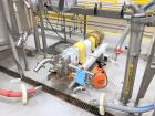 Used Waukesha Positive Displacement Pump, Model 130, Serial # 3768-18R105. Stainless Steel Construction. Mounted on Cart with Casters.