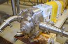 Used Waukesha Positive Displacement Pump, Model 130, Serial # 3768-18R105. Stainless Steel Construction. Mounted on Cart with Casters.