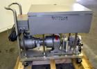 Used Waukesha Rotary Positive Displacement Pump, Model 15, 316 Stainless Steel. Approximately 9 gallons per minute at 200 psi at 700 rpm capacity, (.014) gallon displacement per revolution. 1-1/2