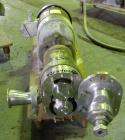 Used- Stainless Steel Waukesha Rotary Positive Displacement Pump, model 16