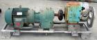 Used Waukesha Universal Rotary Positive Displacement Pump, model 220, 316 stainless steel. Approximately 260 gallons per minute at 100 psi at 600 rpm capacity, .522 gallon displacement per revolution...