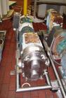 Used Waukesha Rotary Positive Displacement Pump, Model 220, stainless steel. Approximate capacity 260 gallons per minute, .50 gallon displacement per revolution. 3 7/8