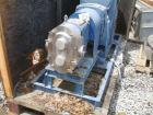 Used Waukesha Universal Rotary Positive Displacement Pump, Model 220, Stainless Steel. Approximately 260 gallons per minute at 100 psi at 600 rpm capacity, .522 gallon displacement per revolution. 4-...
