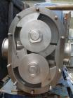 Used Waukesha Universal Rotary Positive Displacement Pump, Model 220, Stainless Steel. Approximately 260 gallons per minute at 100 psi at 600 rpm capacity, .522 gallon displacement per revolution. 4-...