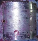 Used Waukesha rotary positive displacement pump, model 25, stainless steel. Approximately 25 gallons per minute capacity, (.060) gallon displacement per revolution. 1-1/2