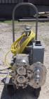 Used Waukesha Rotary Positive Displacement Pump, Model 030, 316 Stainless Steel. Approximately 36 gallons per minute at 100 psi at 600 rpm capacity, (.06) gallon displacement per revolution. 1 1/2