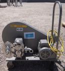 Used Waukesha Rotary Positive Displacement Pump, Model 30, 316 Stainless Steel. Approximately 36 gallons per minute at 100 psi at 600 rpm capacity, (.06) gallon displacement per revolution. 1 1/2
