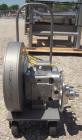 Used Waukesha Rotary Positive Displacement Pump, Model 30, 316 Stainless Steel. Approximately 36 gallons per minute at 100 psi at 600 rpm capacity, (.06) gallon displacement per revolution. 1 1/2
