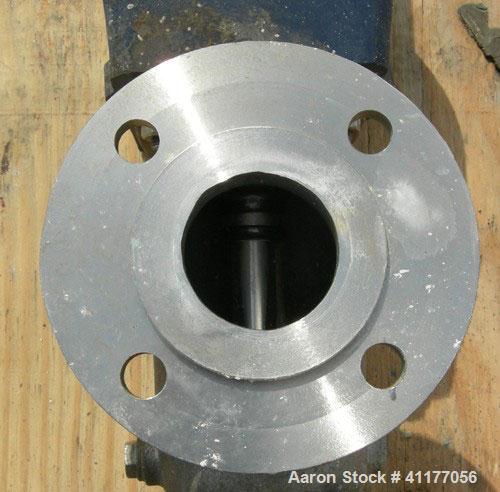 Used Seepex single stage progressive cavity pump, 316 stainless steel. Range BN, size 5, pressure stage 6L. 2-1/2" inlet, 2" outlet. Rated 5.4 to 7.2 gm at 25 psi. Driven by a 1-1/2 hp, 3/60/208-230/...