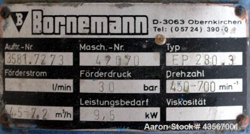 Used Bornemann Progressive Cavity Pump, Model EP 280.3