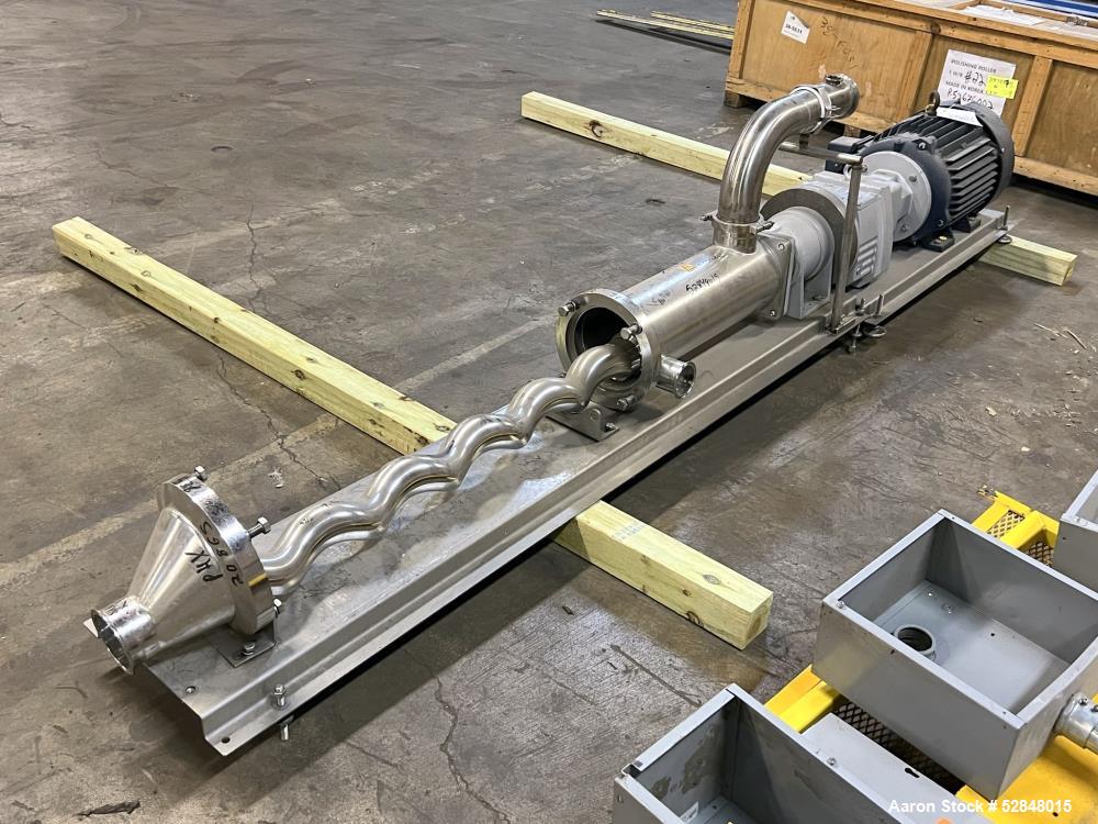 Used- Knoll Progressive Cavity Pump, Model MX50S-80/20, 316 Stainless Steel. Capacity 6,000 GPH. Revolutions 205 rpm. Stator...