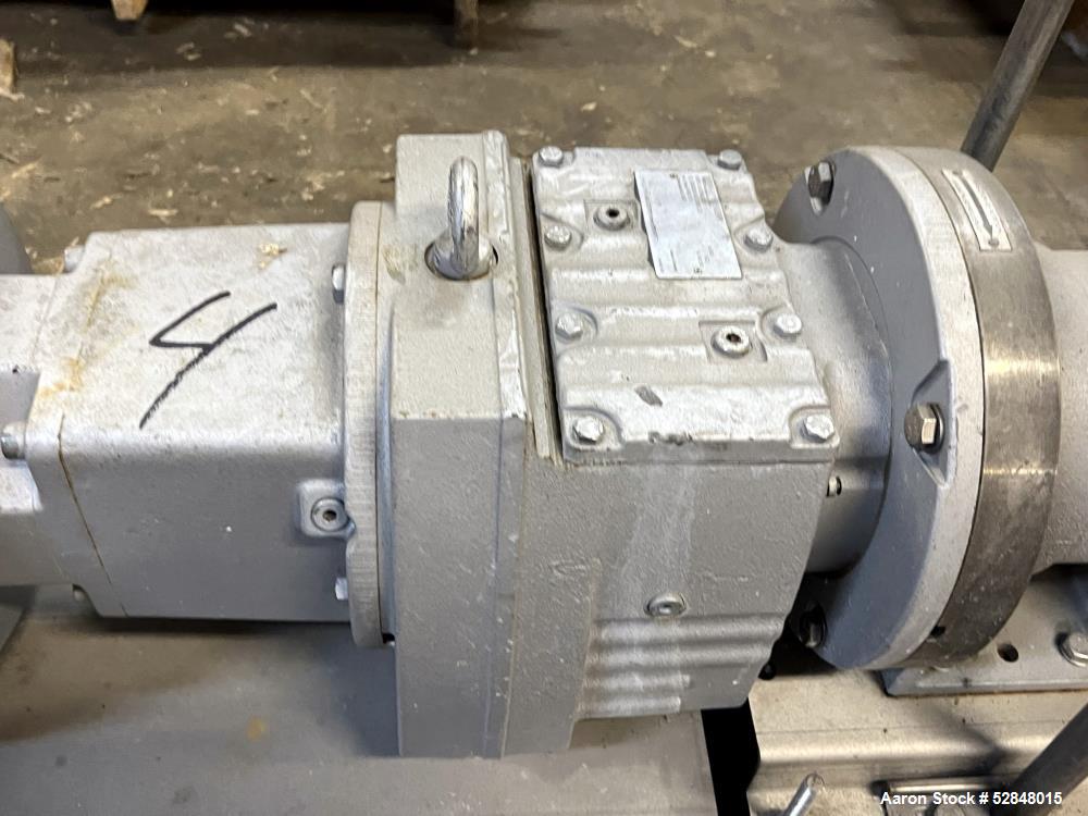 Used- Knoll Progressive Cavity Pump, Model MX50S-80/20, 316 Stainless Steel. Capacity 6,000 GPH. Revolutions 205 rpm. Stator...