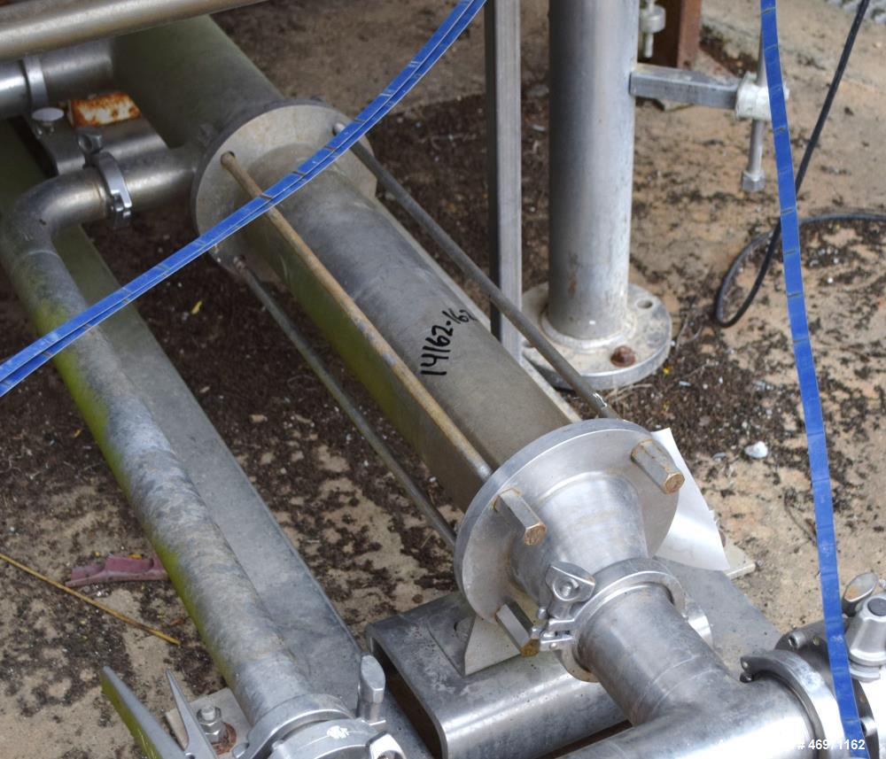 Used Moyno Progressive Cavity Pump, Model CFB2FSSB3SAA. Driven by a 7.5hp, 3/60/230/460 volt, 1770 rpm gear motor, ratio 4.82 to 1. Serial# AS2324507.