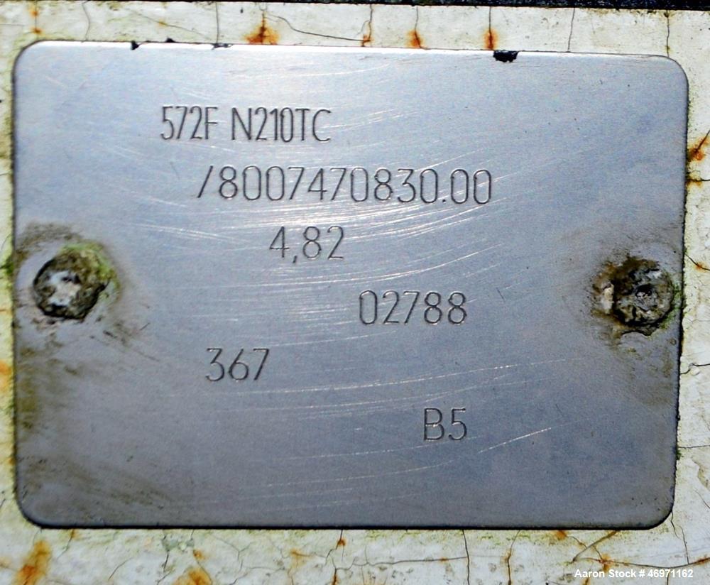 Used Moyno Progressive Cavity Pump, Model CFB2FSSB3SAA. Driven by a 7.5hp, 3/60/230/460 volt, 1770 rpm gear motor, ratio 4.82 to 1. Serial# AS2324507.