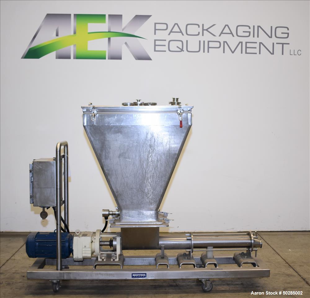 Used Moyno Systems Stainless Steel Pump with Loading Bin.