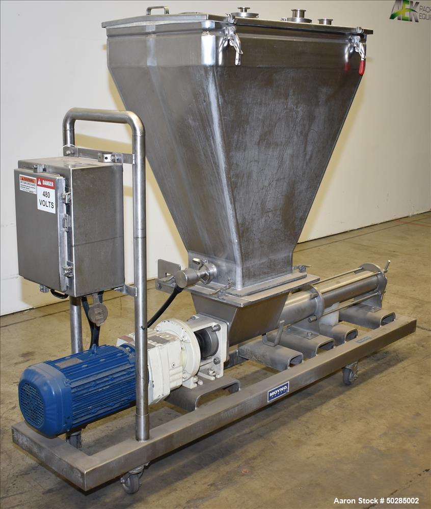 Used Moyno Systems Stainless Steel Pump with Loading Bin.