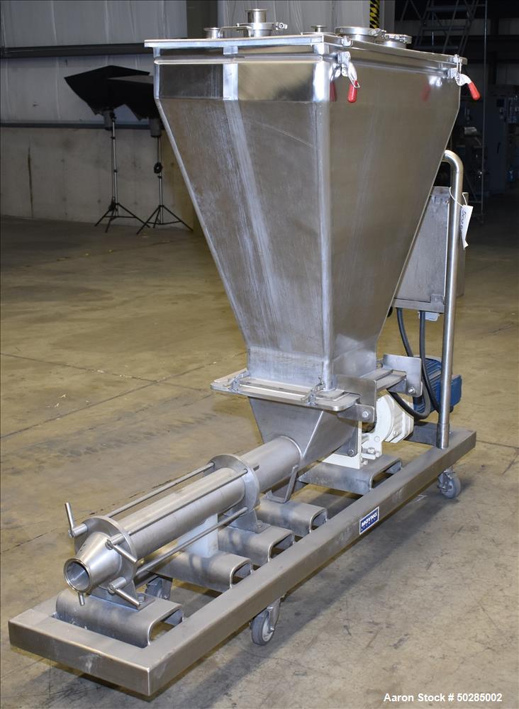 Used Moyno Systems Stainless Steel Pump with Loading Bin.