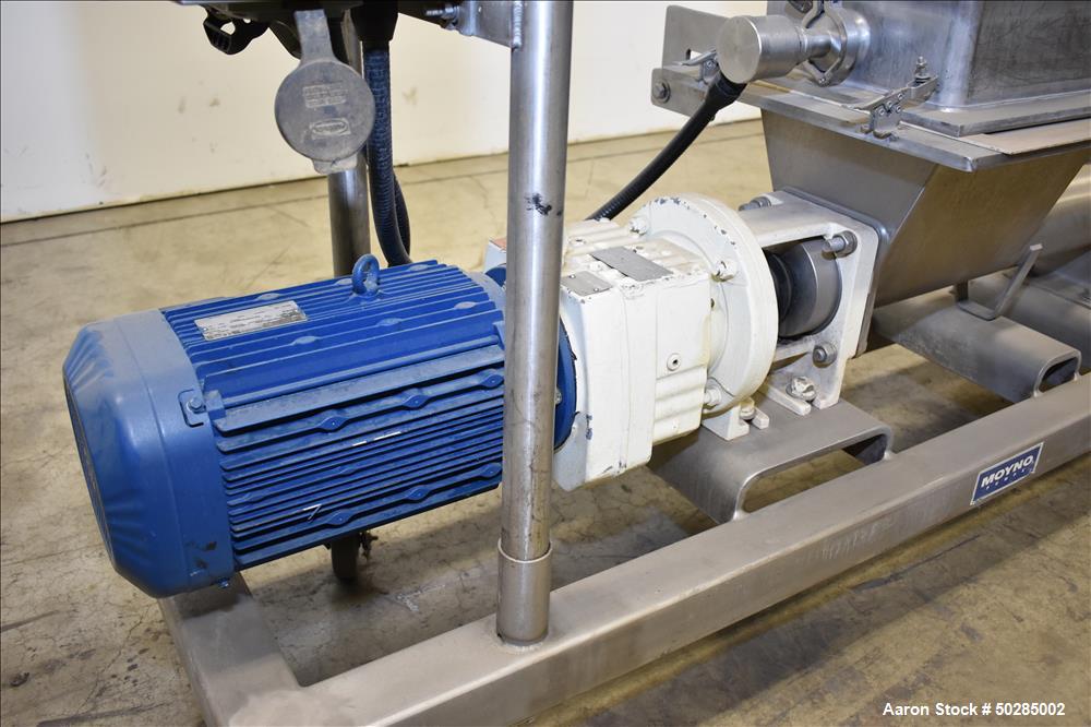 Used Moyno Systems Stainless Steel Pump with Loading Bin.
