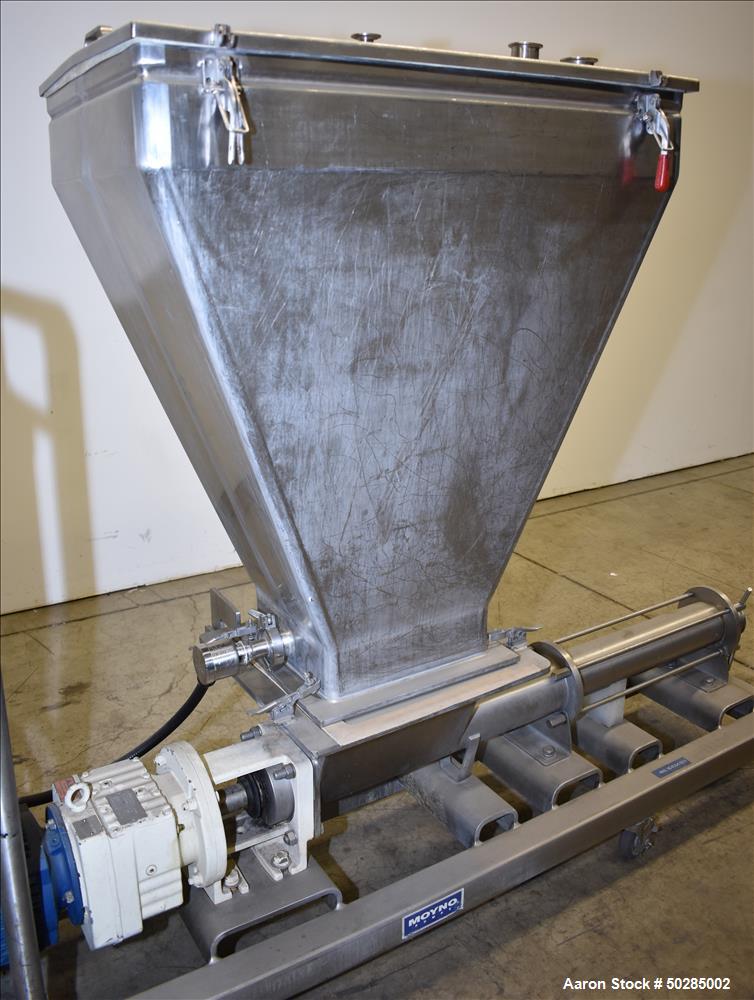 Used Moyno Systems Stainless Steel Pump with Loading Bin.