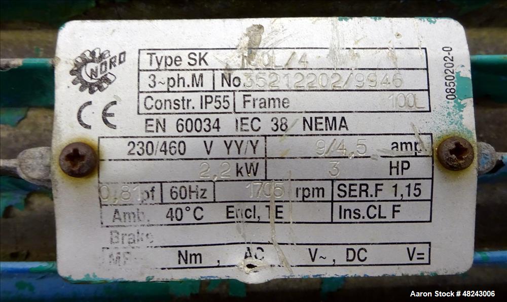 Used Netzsch NESP Series Progressive Cavity Pump, Model 2NESP60A.