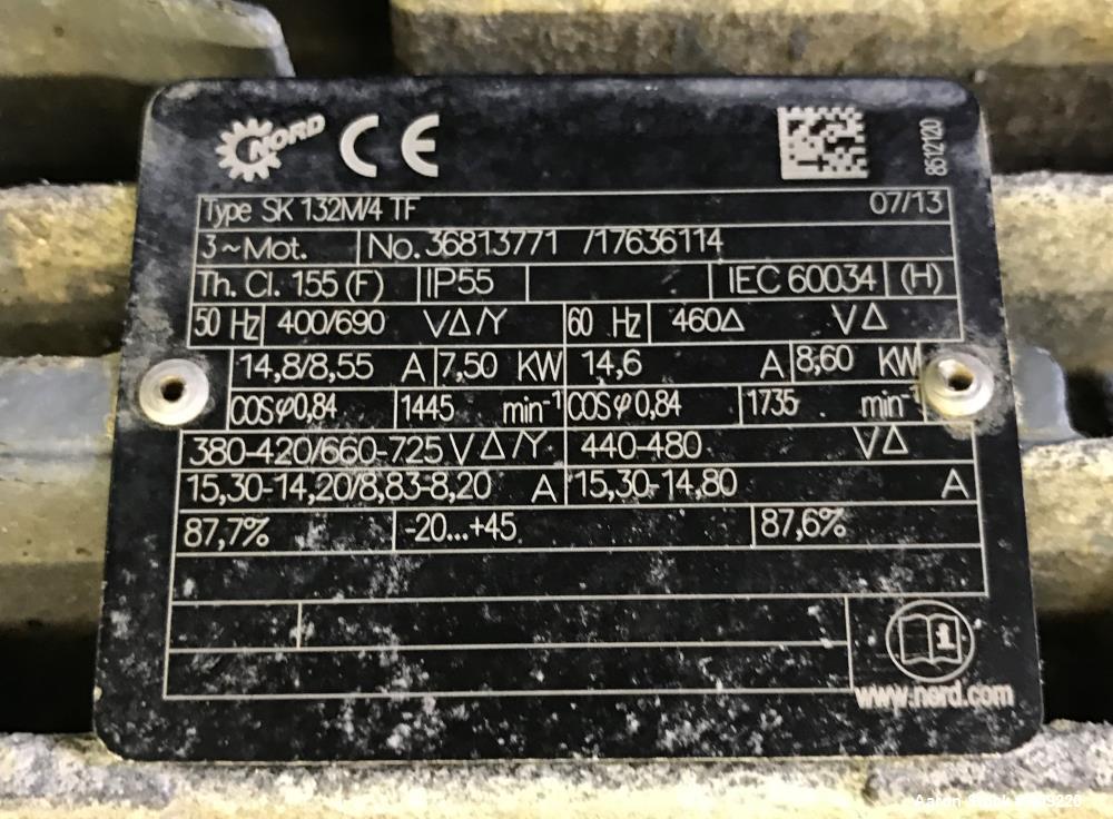 Used Netzsch Progressive Cavity Pump, Model NM063BO02S12B, 316 Stainless Steel.