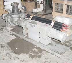 Used Tarby Progressing Cavity Pump, Model 1TP8-CDB. Single stage, cast iron body, hardened steel internal parts, EPDM (70 Duro) stator. 8" inlet, 4" outlet.Approximately 150 gallons per minute at 900...
