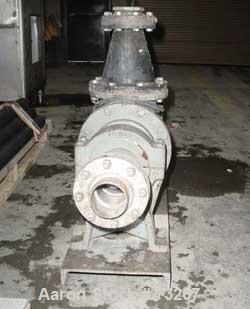 Used Tarby Progressing Cavity Pump, Model 1TP8-CDB. Single stage, cast iron body, hardened steel internal parts, EPDM (70 Duro) stator. 8" inlet, 4" outlet.Approximately 150 gallons per minute at 900...