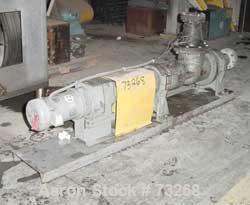 Used Tarby Progressing Cavity Pump, Model 1TP8-CDB.Single stage, cast iron body, hardened steel internal parts, EPDM (70 Duro) stator. 8" inlet, 4" outlet.Approximately 150 gallons per minute at 900 ...