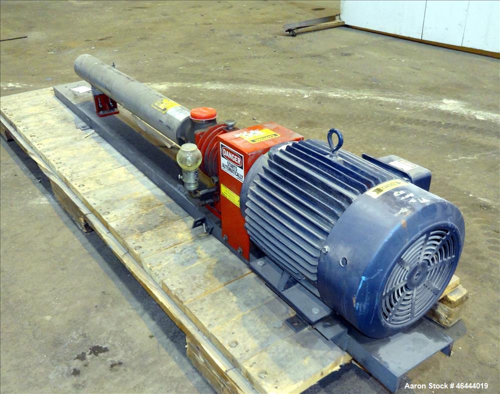 Used Osmonics Tonkaflo Pump, Model SS5522E, 316 Stainless Steel. Flow rate 55 gallons per minute, boost rate 486 psi. Maximum inlet pressure 200 psi, maximum discharge pressure 750 psi, maximum liqui...