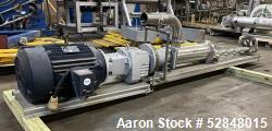 Used- Knoll Progressive Cavity Pump, Model MX50S-80/20, 316 Stainless Steel. Capacity 6,000 GPH. Revolutions 205 rpm. Stator...